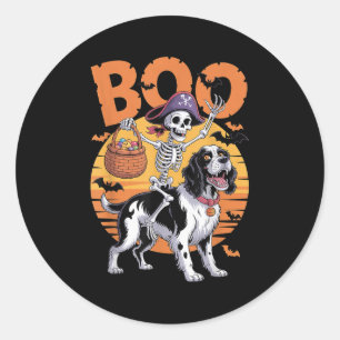 Soky Springer Costume English Springer Spaniel Hal Classic Round Sticker