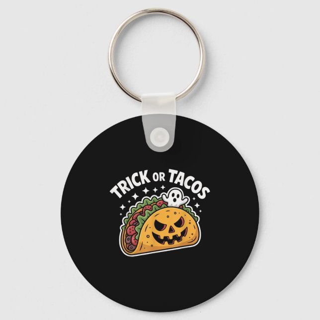 Soky Taco Jack-o-lantern Halloween Mexican Food Lo Key Ring (Front)