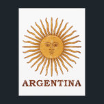 Sol de Mayo Argentina Postcard<br><div class="desc">Sol de Mayo Argentina</div>