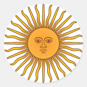 Sol de Mayo Classic Round Sticker