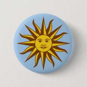 Sol de Mayo - URUGUAY 6 Cm Round Badge