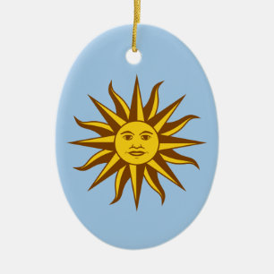 Sol de Mayo - URUGUAY Ceramic Tree Decoration