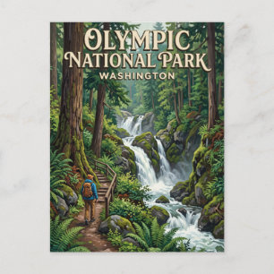 Sol Duc Falls Forks Washington Postcard