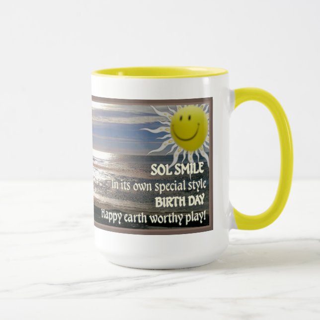 Sol Smile Birth Day Mug (Right)