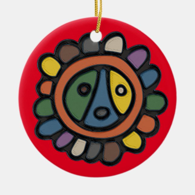 Sol Taino Circle Ornament (Front)