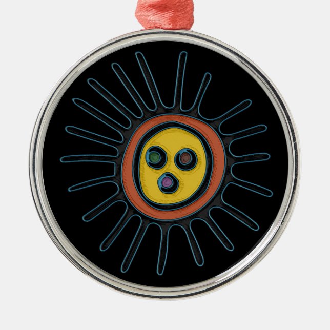 Sol Taino Circle Ornament (Front)