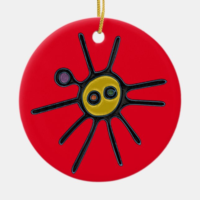 Sol Taino Circle Ornament (Front)