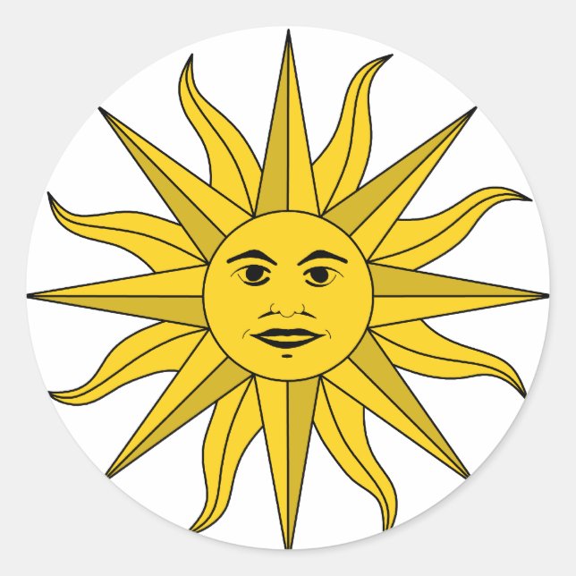 sol Uruguay Classic Round Sticker (Front)