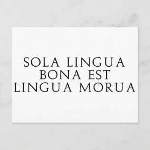 Sola Lingua Bona Postcard