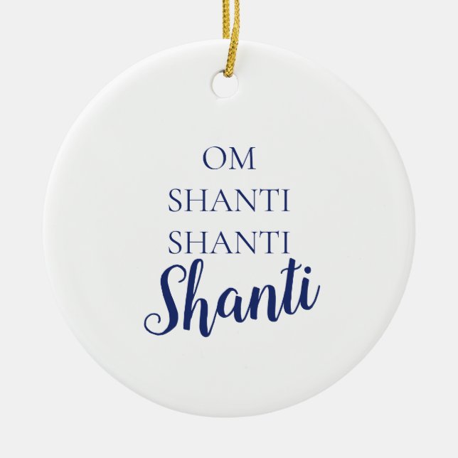 Solace Mind® OM Shanti Ornament (Front)