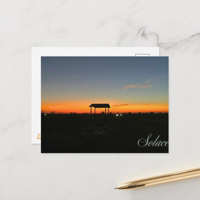 solace | sunset postcard  (Front/Back In Situ)