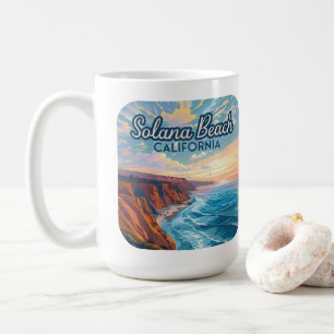 Solana Beach California San Diego Vintage Coffee Mug
