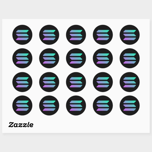 Solana Classic Round Sticker (Sheet)
