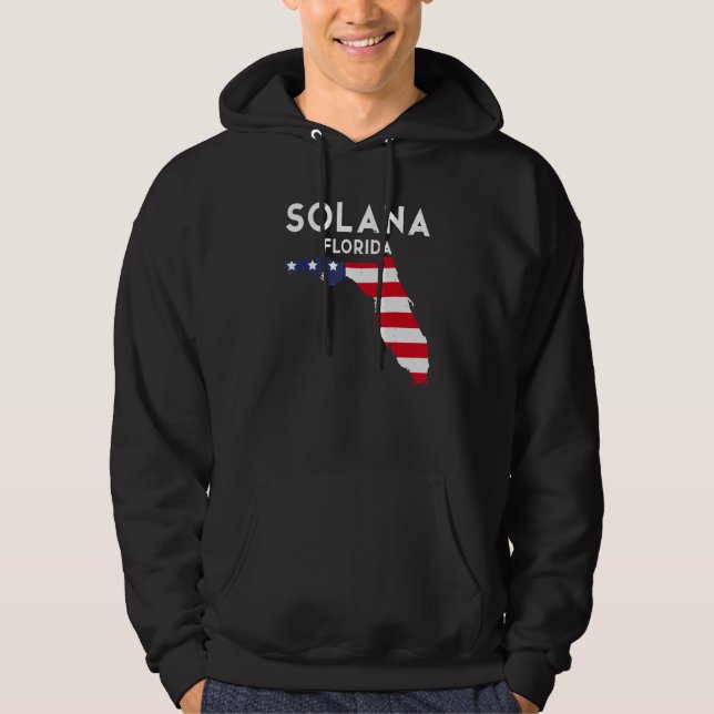 Solana Florida USA State America Travel Floridian Hoodie (Front)