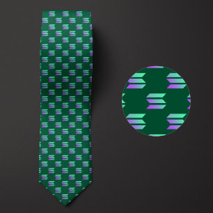 Solana Logo Cryptocurrency Pattern Tie