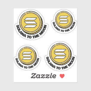 SOLANA TO MOON gift crypto small sticker