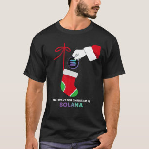 Solana Token Christmas Socks All I Want For Christ T-Shirt