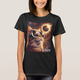 Solar 2024 Eclipse Wearing Gles T-Shirt