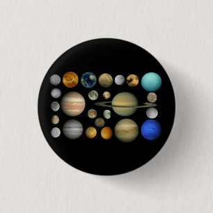 solar 3 cm round badge