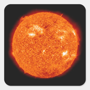 Solar activity on the Sun 3 Square Sticker