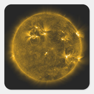 Solar activity on the Sun 4 Square Sticker