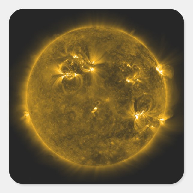 Solar activity on the Sun 4 Square Sticker (Front)