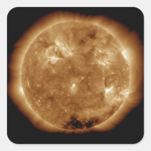 Solar activity on the Sun 5 Square Sticker