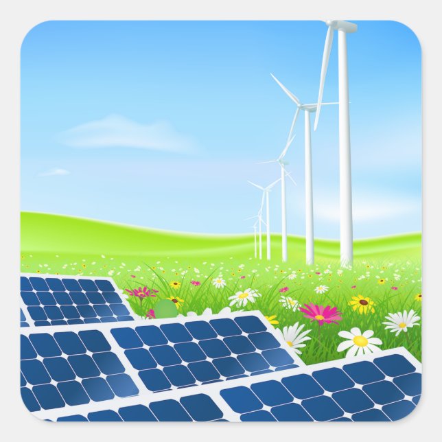 Solar And Wind Power Stickers (Front)