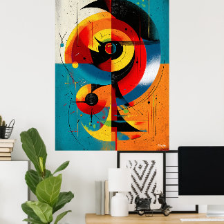 Solar Axis – Mid-Century Bauhaus Symmetry Wall Art