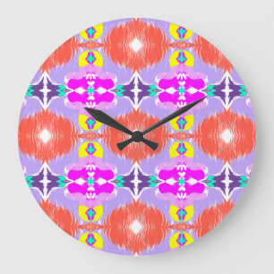 Solar Bloom Kaleidoscope Large Clock