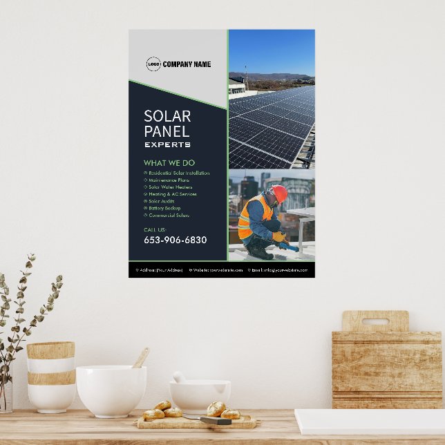 Solar Business Services Custom  Poster (Kitchen)