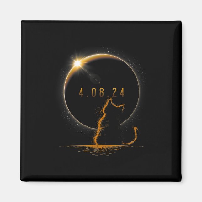 Solar Cat Eclipse  Magnet (Front)