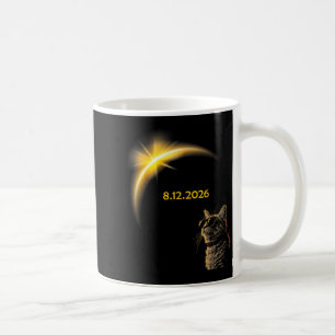 Solar Cat Eclipse View Totality 12 August 2026 Coffee Mug