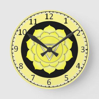 Solar Chakra Round Clock