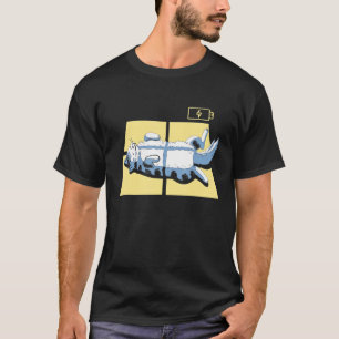 Solar Charging Funny Cat Lazy For Cat Lover T-Shirt