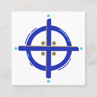 Solar Cross Lucky Charm Pocket Blessing  Square Business Card