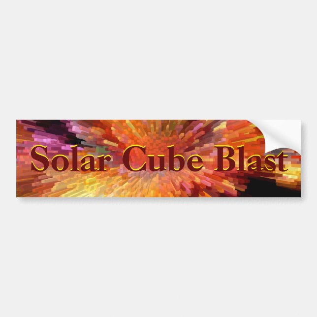 Solar Cube Blast Bumper Sticker (Front)