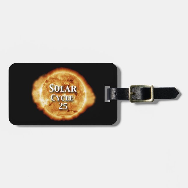 Solar Cycle 25 Active Sun Luggage Tag (Front Horizontal)