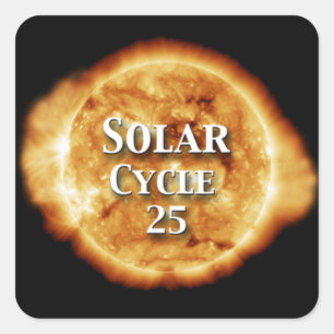 Solar Cycle 25 Active Sun Square Sticker