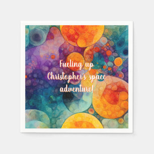 Solar Drift Fractal Napkins