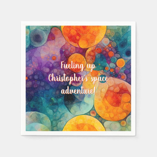 Solar Drift Fractal Napkins (Front)