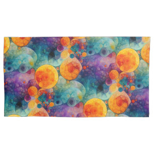 Solar Drift Vibrant Fractal Art Abstract Pattern Pillowcase