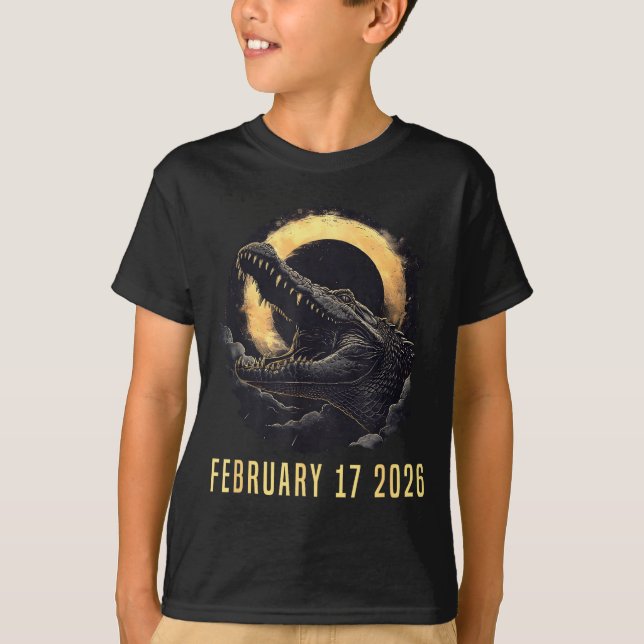Solar Eclipse 02 17 26 Design T-Shirt (Front)