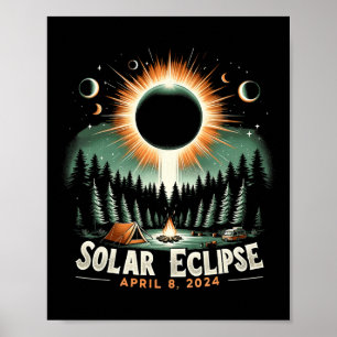 Solar Eclipse 04.08.2024 American Solar Eclipse Poster