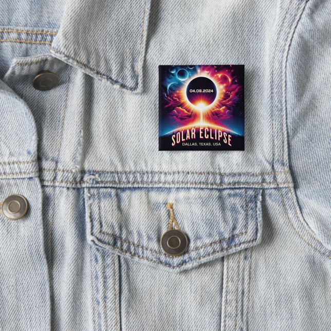 Solar Eclipse  15 Cm Square Badge (In Situ)
