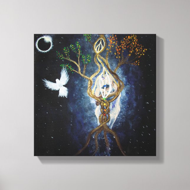 Solar Eclipse 2017 Sacred Union Canvas Print (Front)