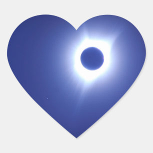 Solar Eclipse 2017 Totality Heart Sticker