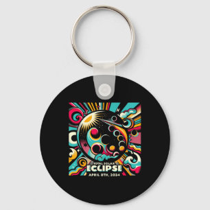 Solar Eclipse 2024 04.08.24 Eclipse Mens Womens Ki Key Ring