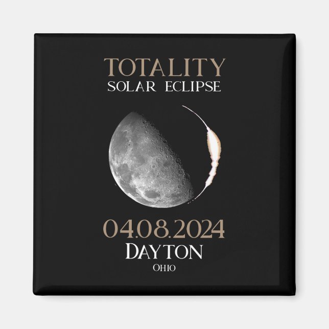 Solar Eclipse 2024 04 Dayton Ohio  Magnet (Front)
