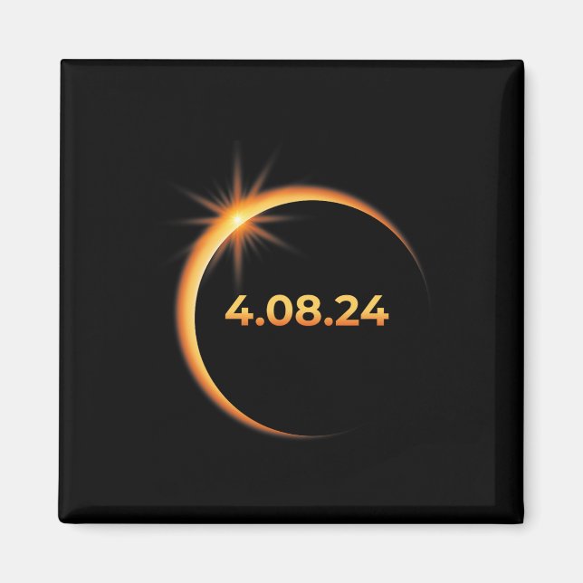 Solar Eclipse 2024 America Totality 04 08 24 Sprin Magnet (Front)